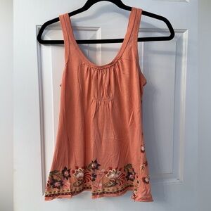 Language Peach Floral Tank Top